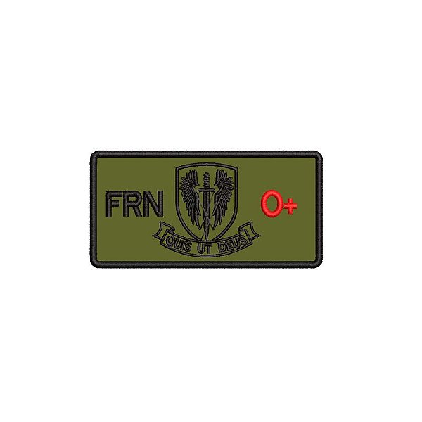 Patch Bordado QUIS UT DEUS 8 X 4 CM