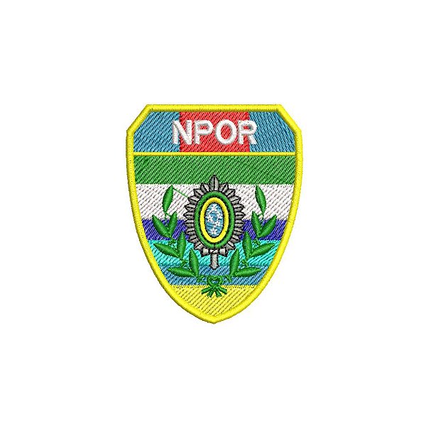 Patch Bordado NPOR 5,5 X 7 CM