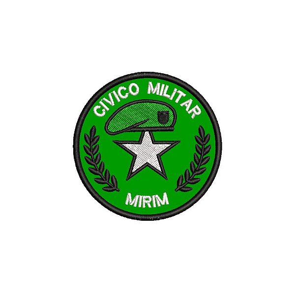 Patch Bordado CÍVICO MILITAR MIRIM 8 X 8 CM