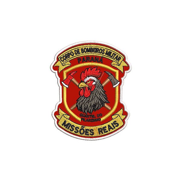 Patch Bordado BOMBEIROS PILARZINHO 9 X 10,5 CM