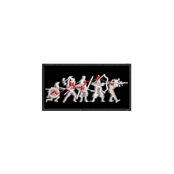 Patch Bordado GUERREIROS 8,5 X 4,5 CM