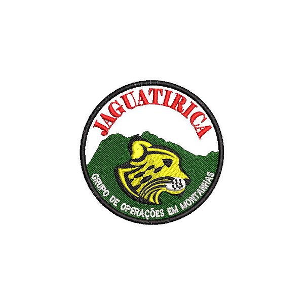 Patch Bordado JAGUATIRICA 8,5 X 8,5 CM