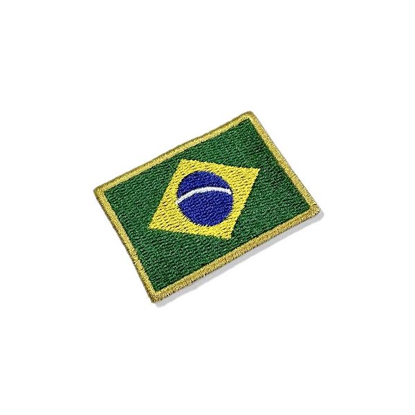 Patch Bordado Bandeira Do Brasil 5,7 x 3,8 cm