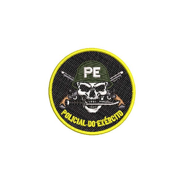 Patch Bordado POLICIAL DO EXÉRCITO 4,5 x 4,5 x CM