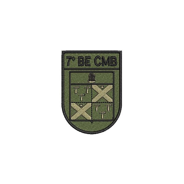 Distintivo de Organização Militar de Baixa Visibilidade - 7º BE CMB (7º Batalhão de Engenharia de Combate)