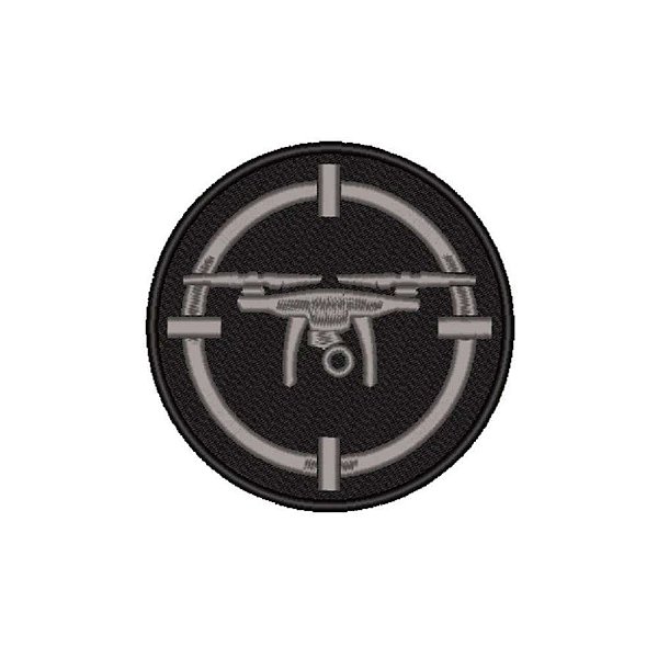 PATCH GRAY DRONE PILOT 6 X 6 CM