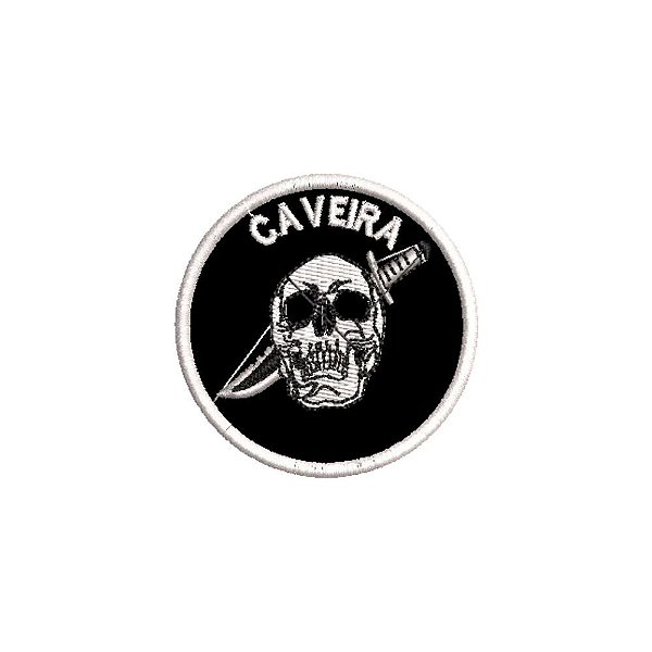 Patch Bordado FACA NA CAVEIRA 5,5 x 5,5 CM