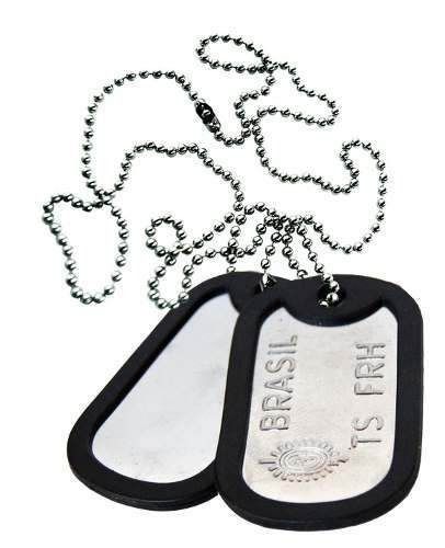 Colar Militar Dog Tag Brasão EB