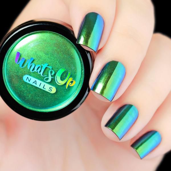 Pó Para Unhas Efeito Multi Cromado Whats Up Nails - Rainforest