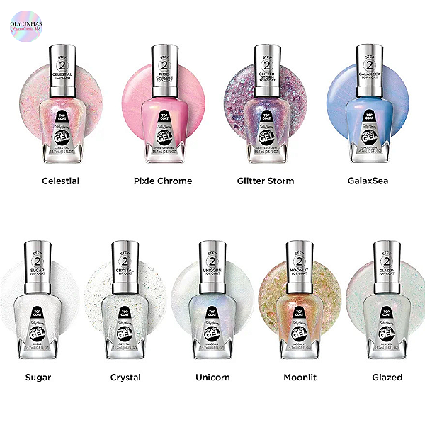 Esmalte Topper Sally Hansen Miracle Gel Top Coat - Escolha A Cor