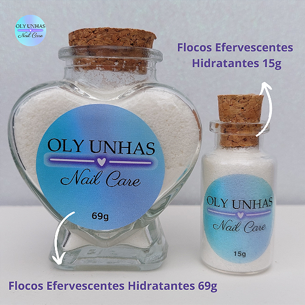 Flocos Efervescentes Hidratantes Para Unhas e Cutículas - Escolha o Tamanho