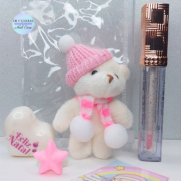 Kit Natalino Rosa, Branco e Dourado Presenteável - Edição Limitada