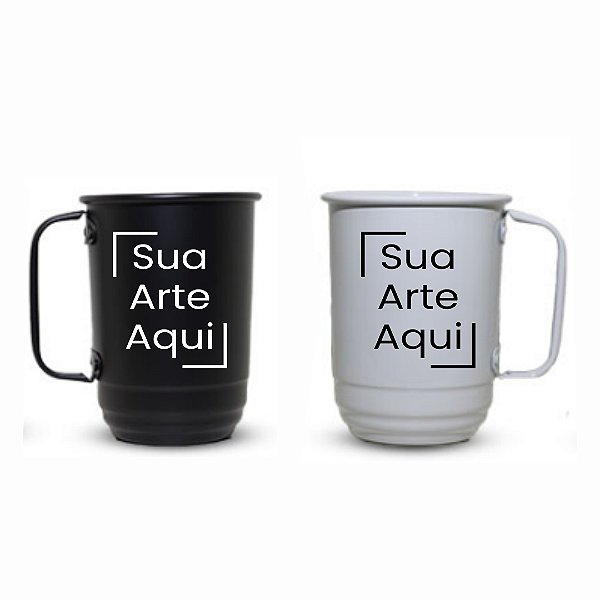 CANECA DE ALUMÍNIO COLORIDA PERSONALIZADA