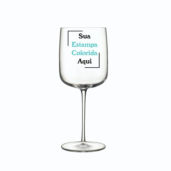 TAÇA DE VIDRO CRISTAL VINHO 481ml PERSONALIZADA