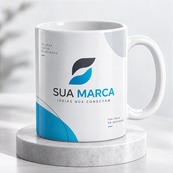 Caneca de Cerâmica Branca Personalizada