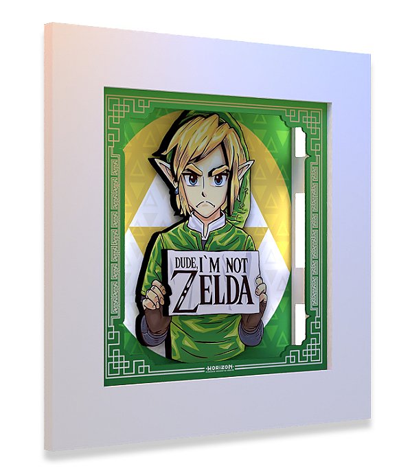 Quadro 25x25 The Legend of Zelda: I'm Not Zelda - Link - Horizon - Quadros  personalizados