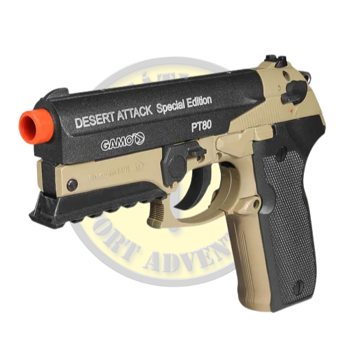Pistola de Pressão CO2 Gamo PT80 DESERT ATTACK SE 4.5