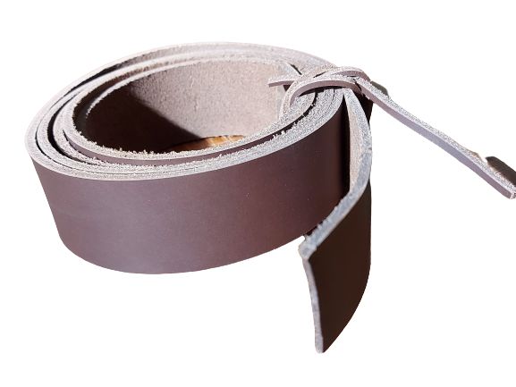 TIRA COURO CINTO MARROM 4mm 4CM X1.60