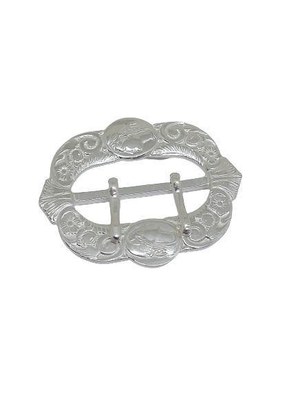 Fivela guaiaca Princesa Isabel Inox Prateada Fiv 122 48mm