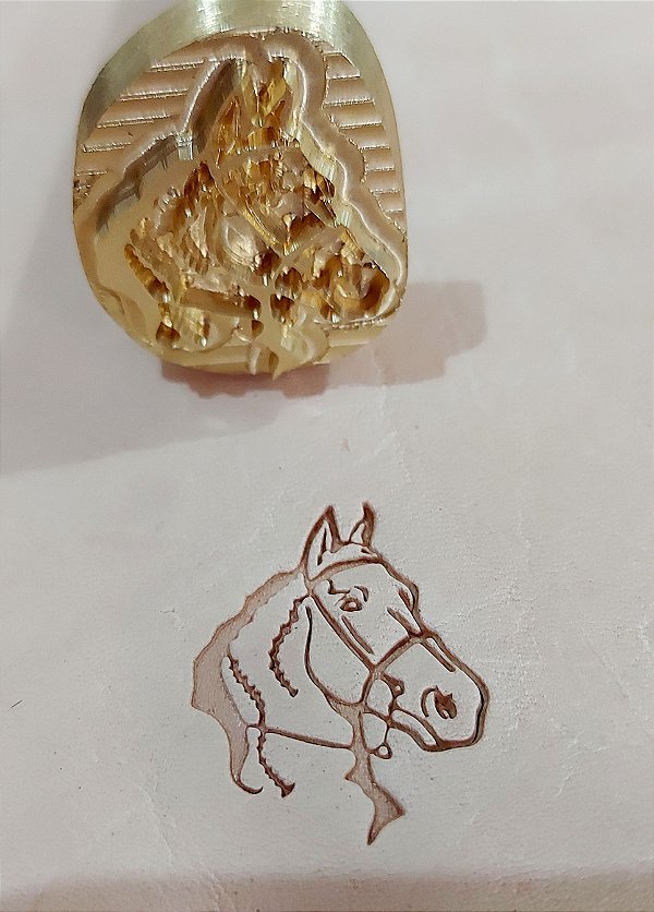 PINO LATÃO P167 cavalo direito 3CM