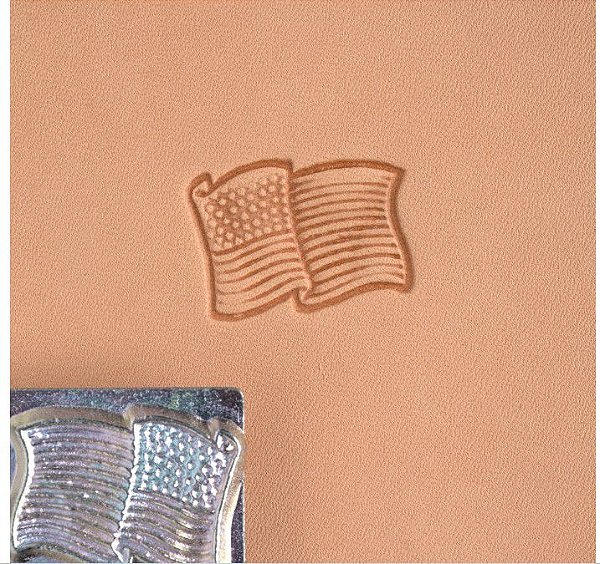 CARIMBO 3D TANDY LEATHER USA BANDEIRA AMERICANA  88354-00