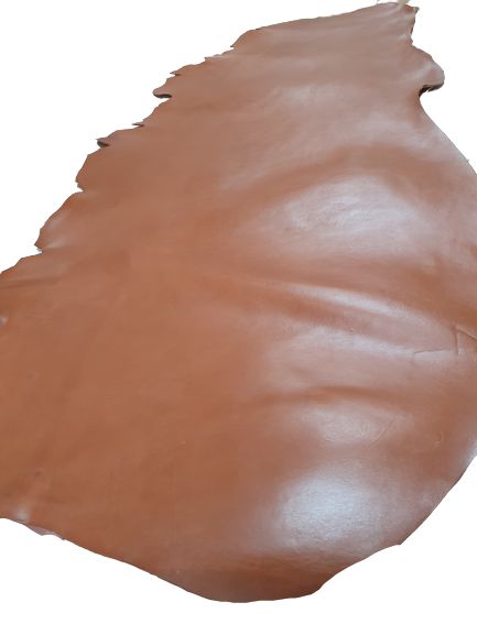 Couro Quebracho Acabado CAramelo Meia Banda 4mm espessura