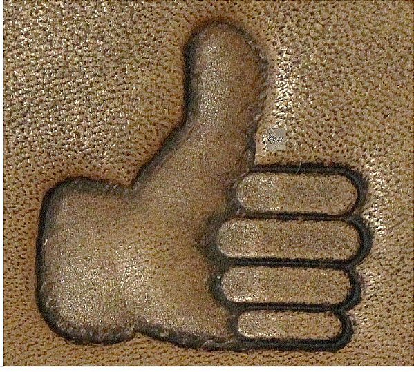 CARIMBO 3D TANDY THUMBS UP or DOWN #8586