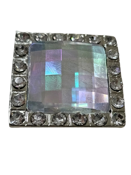 Aplique Strass grande com parafuso Cristal