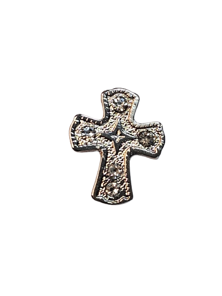 Aplique rebite A3 Cruz strass 3cm FM7652