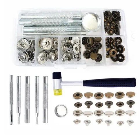 Kit botão com aplicador e martelo