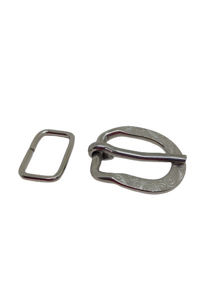 Fivela cabeçada Inox 15MM Lisa C/Passador 477-B