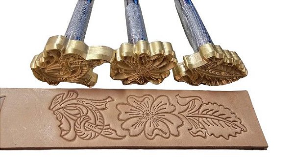 PINO LATÃO P 327 floral cinto manual com 3 unidades