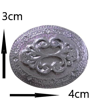 Margarida aplique rebite  Oval Floral