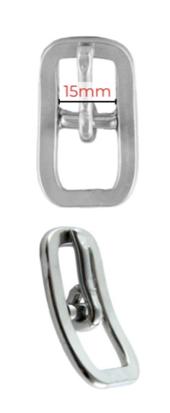 Fivela cabeçada Inox 15MM LIRA  Lisa
