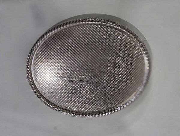 Fivela de Zamac para Encapar em Couro – 9,2cm x 7,3cm oval cod 02