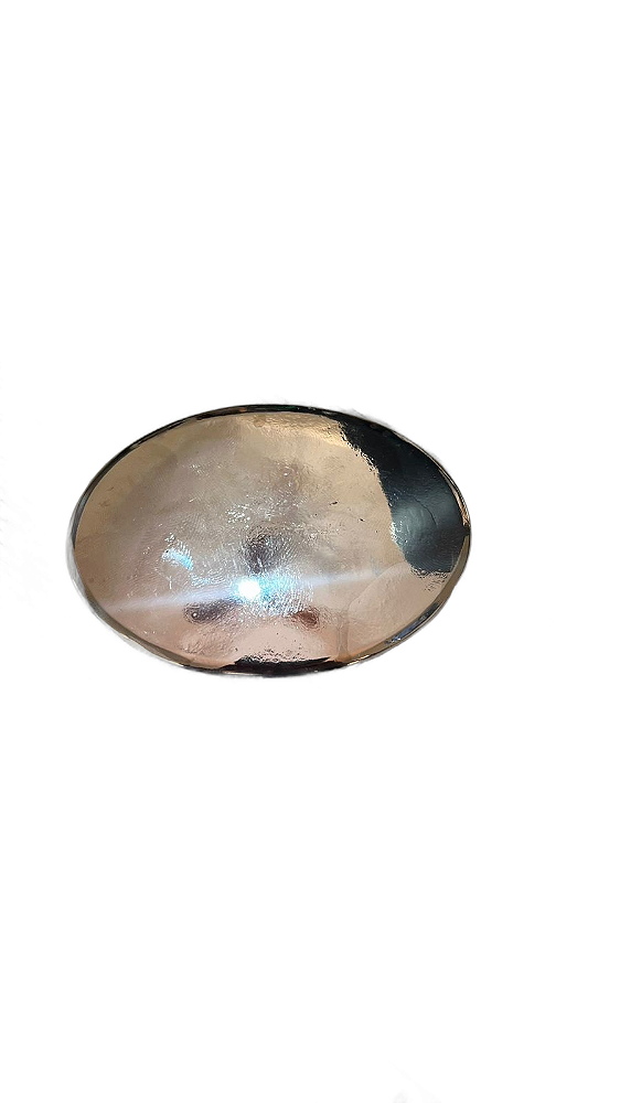 Fivela Base Couro Niquel 06 encapar 8,9cm x6,4cm