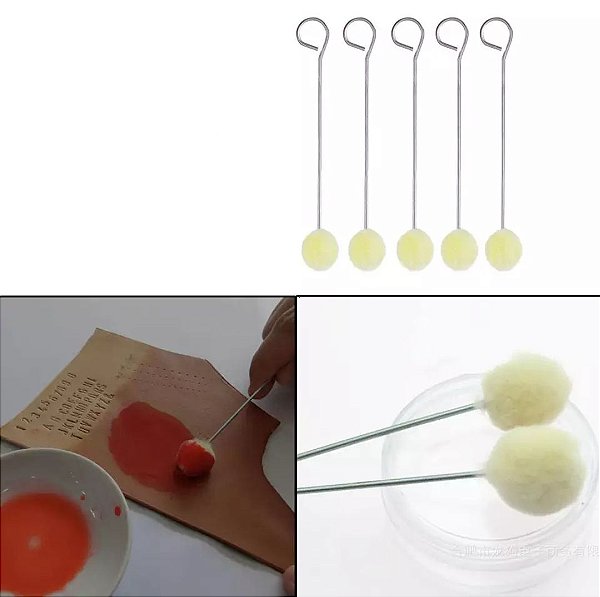 POMPOM DE PINTURA EM COURO