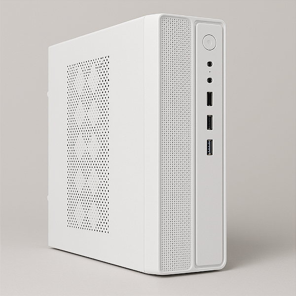 Gabinete Bluecase BG-2002W Slim Mini Tower Branco com Fonte 200W