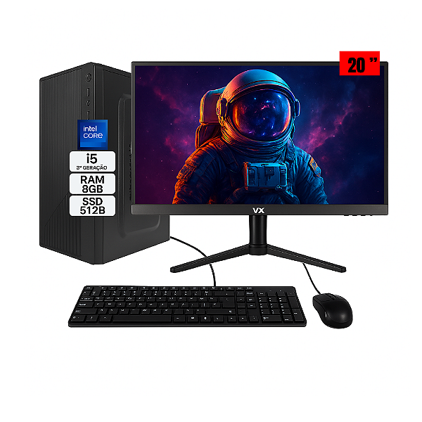 PC Intel Core i5 3ª Geração, 8GB RAM, SSD 512GB