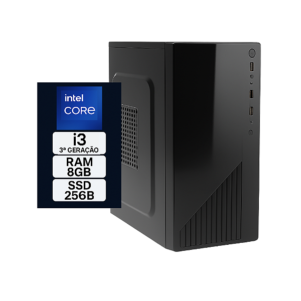 Computador Intel Core i3 3ª Geração | 8GB RAM | SSD 256GB