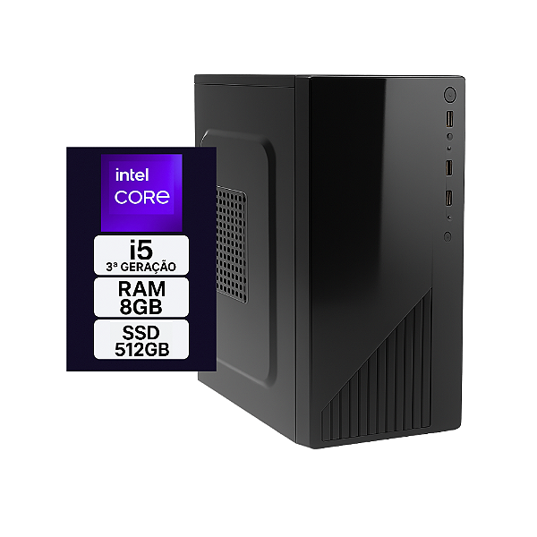 Computador Intel Core i5 3ª Geração | 8GB RAM | SSD 512GB