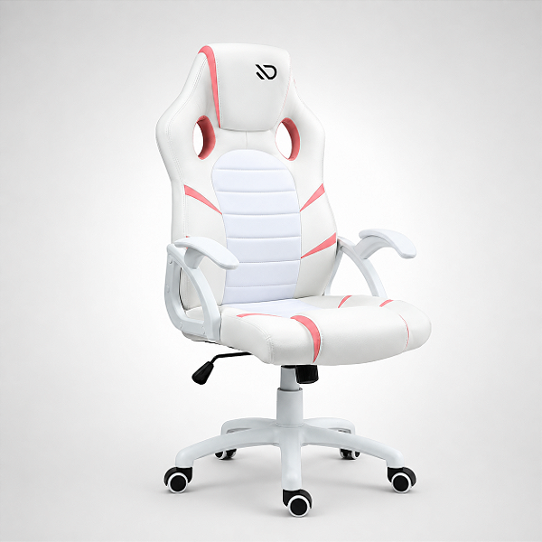 Cadeira Gamer Duex Infinite Boost Ajustável Branco e Rosa – DX9002WP