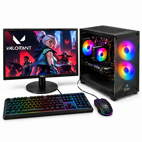 PC Gamer Completo Ryzen 5 1600 | RX 580 8GB | 16GB RAM | SSD 240GB | Monitor 19”