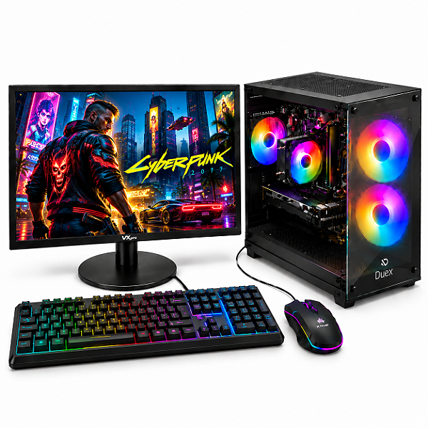 PC Gamer Completo Ryzen 5 5500 | RTX 2060 Super 8GB | 16GB RAM | SSD 240GB | Monitor 19”
