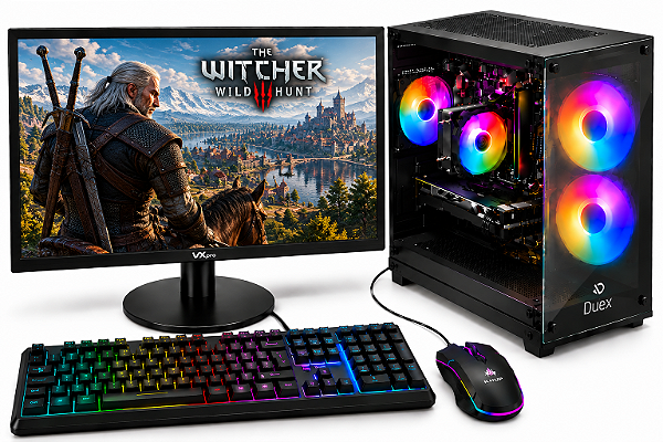 PC Gamer Completo Ryzen 5 5500 | RTX 5060 8GB | 16GB RAM | SSD 480GB | Monitor 19”