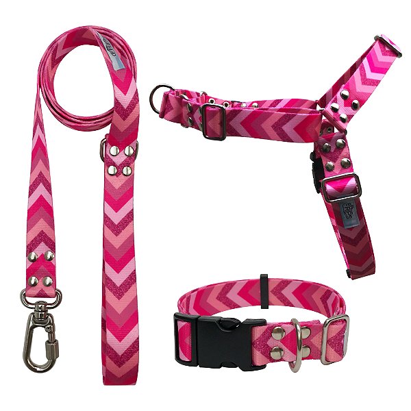 KIT ANTI PUXÃO - GEOMÉTRICO ROSA