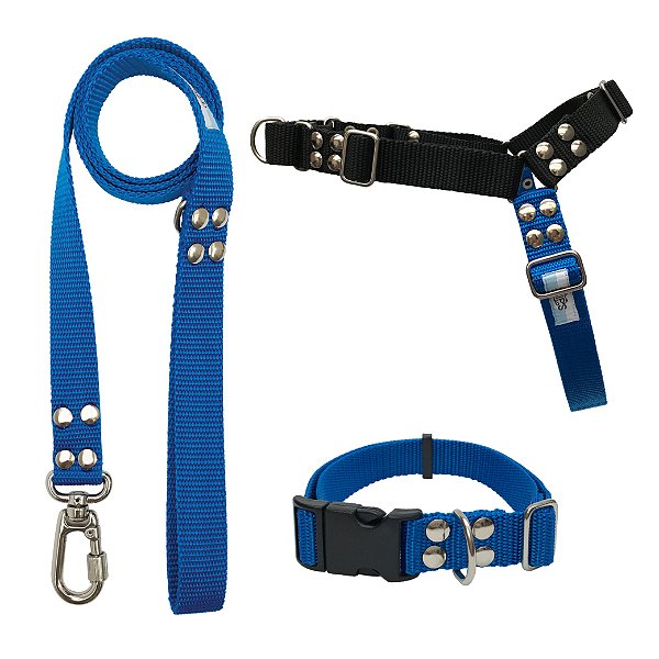 KIT ANTI PUXÃO - NYLON - AZUL E PRETO