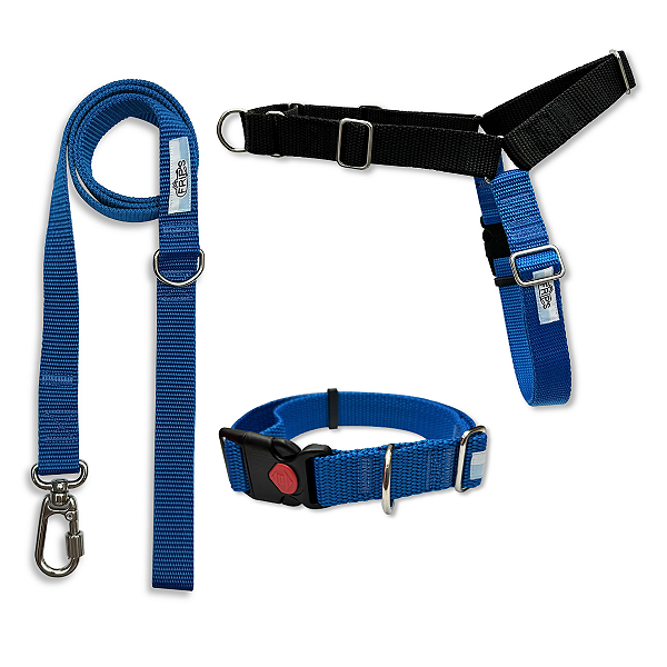 KIT ANTI PUXÃO - NYLON - AZUL E PRETO