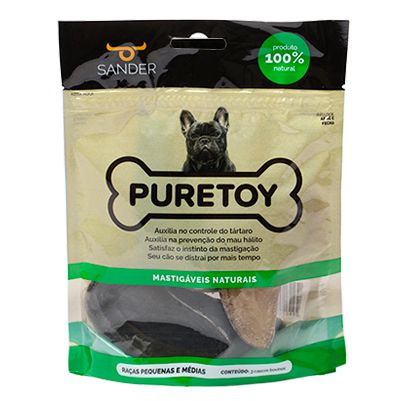 MORDEDOR PARA CÃES CASCO BOVINO  NATURAL PURETOY