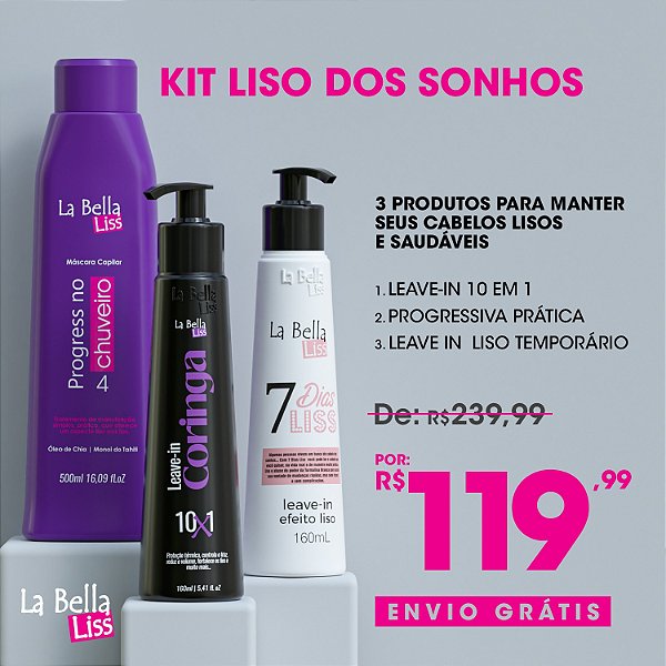 KIT LISO + FRETE GRÁTIS